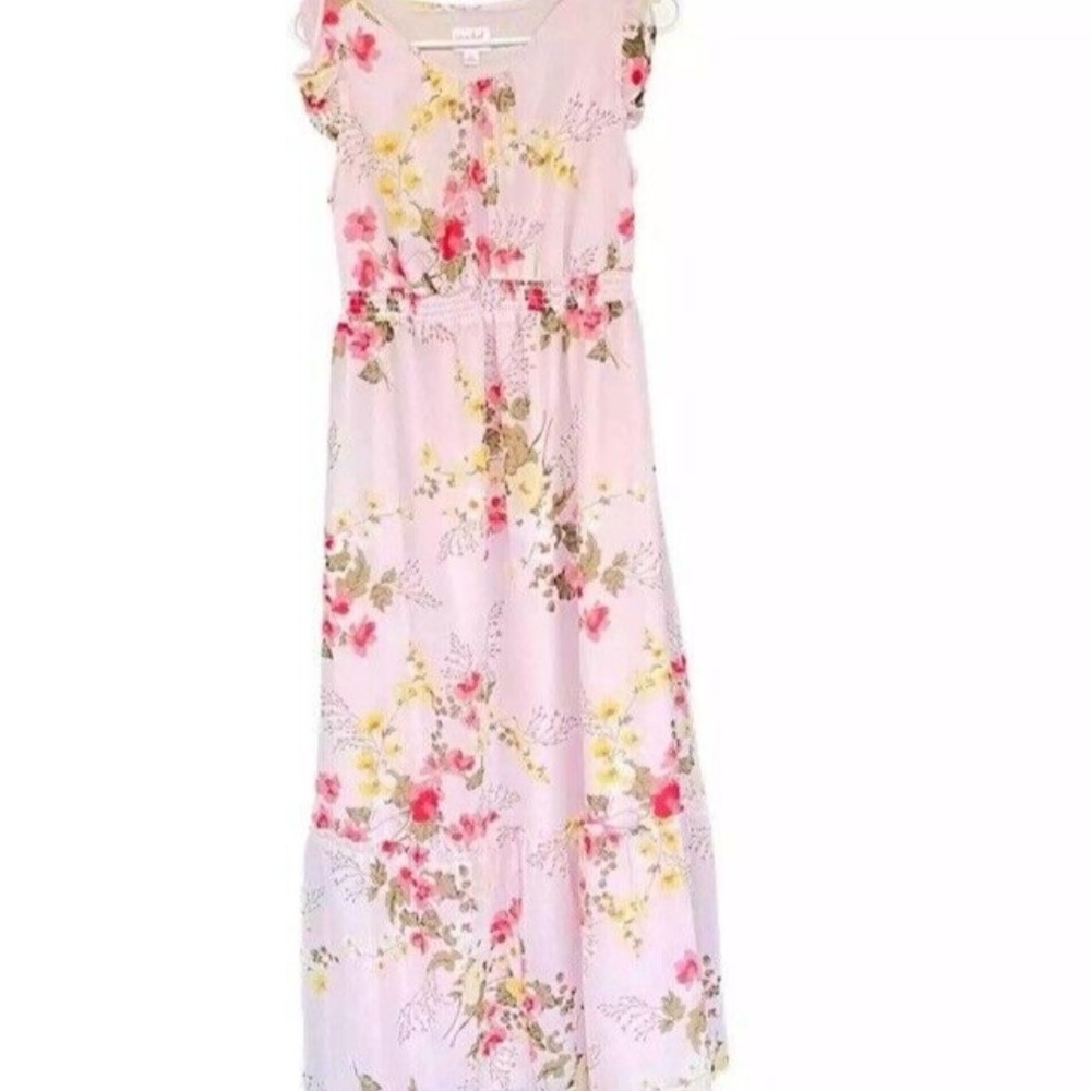 Isabel Small Maternity by Ingrid & Isabel Floral Maxi Dress - Pink and Yellow - Picture 1 of 3